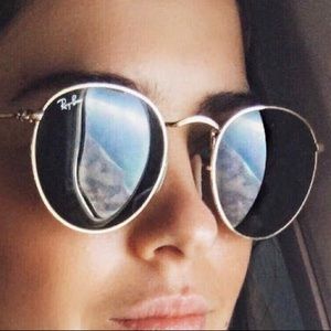 Rayban’s Polarized Round Metal Sunglasses